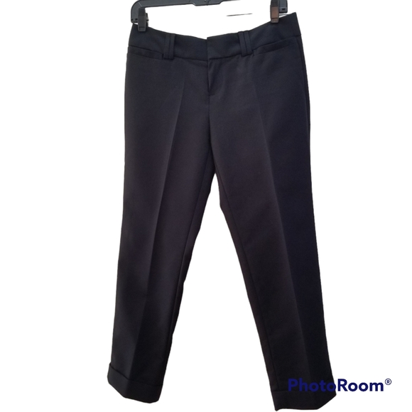 Women's Banana Republic Black Martin Fit Cropped Dress Work Pants Size 4 - Picture 1 of 5